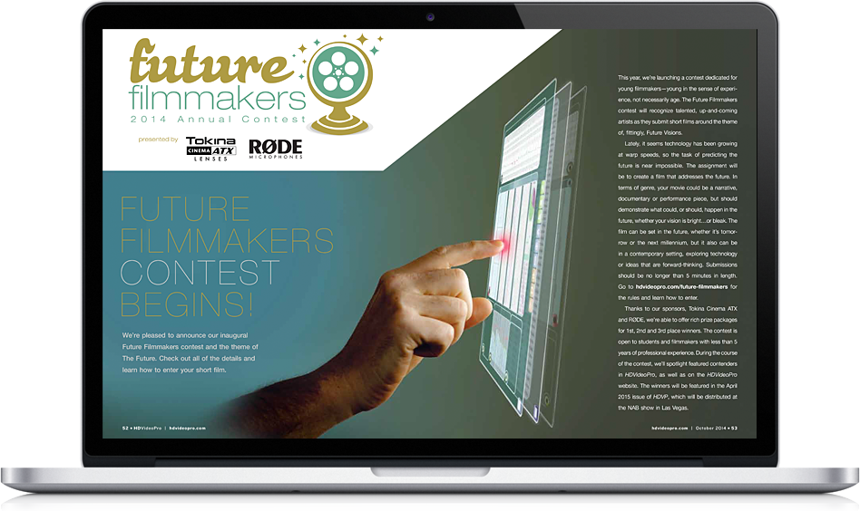 ff Future Filmmakers Micro Site Landing Page Design