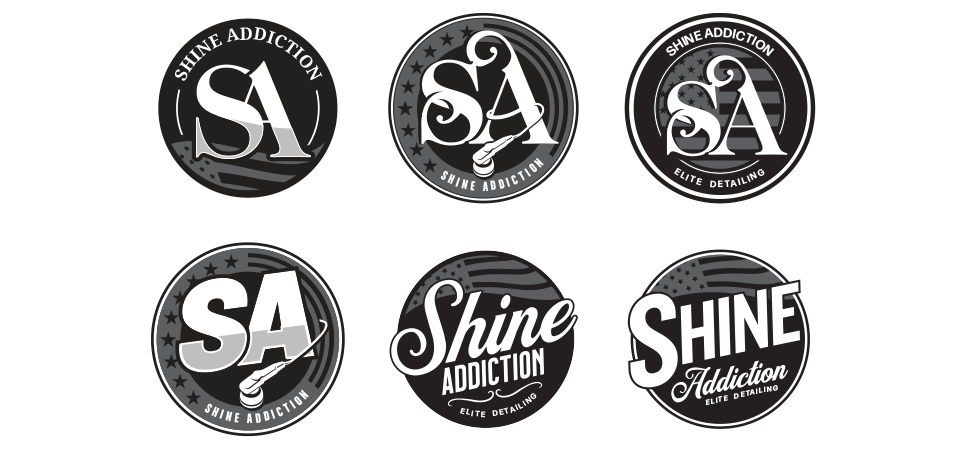 shine-addiction-logo-comps Logo Design Comps
