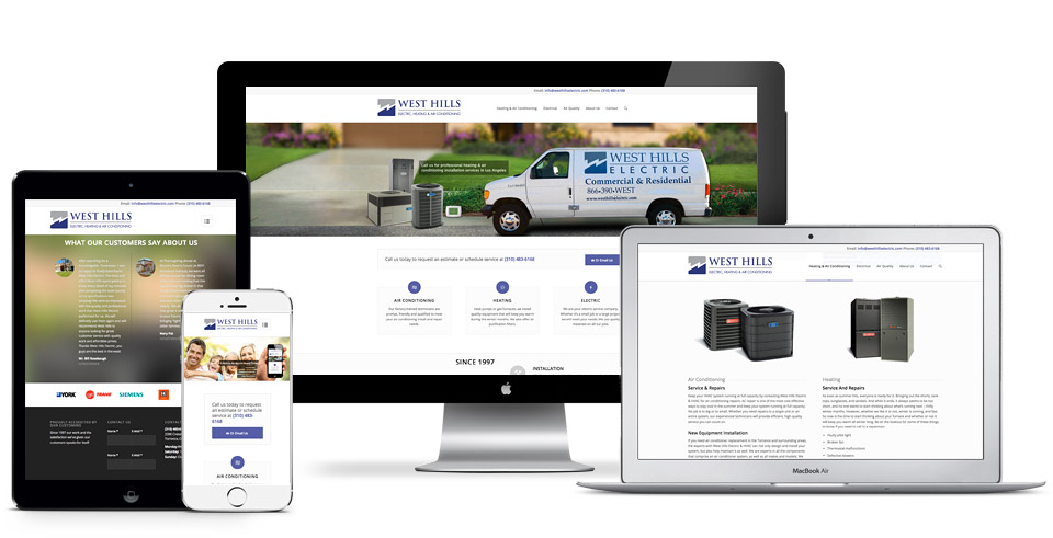 West Hills Electric Mobile Responsive Site Design